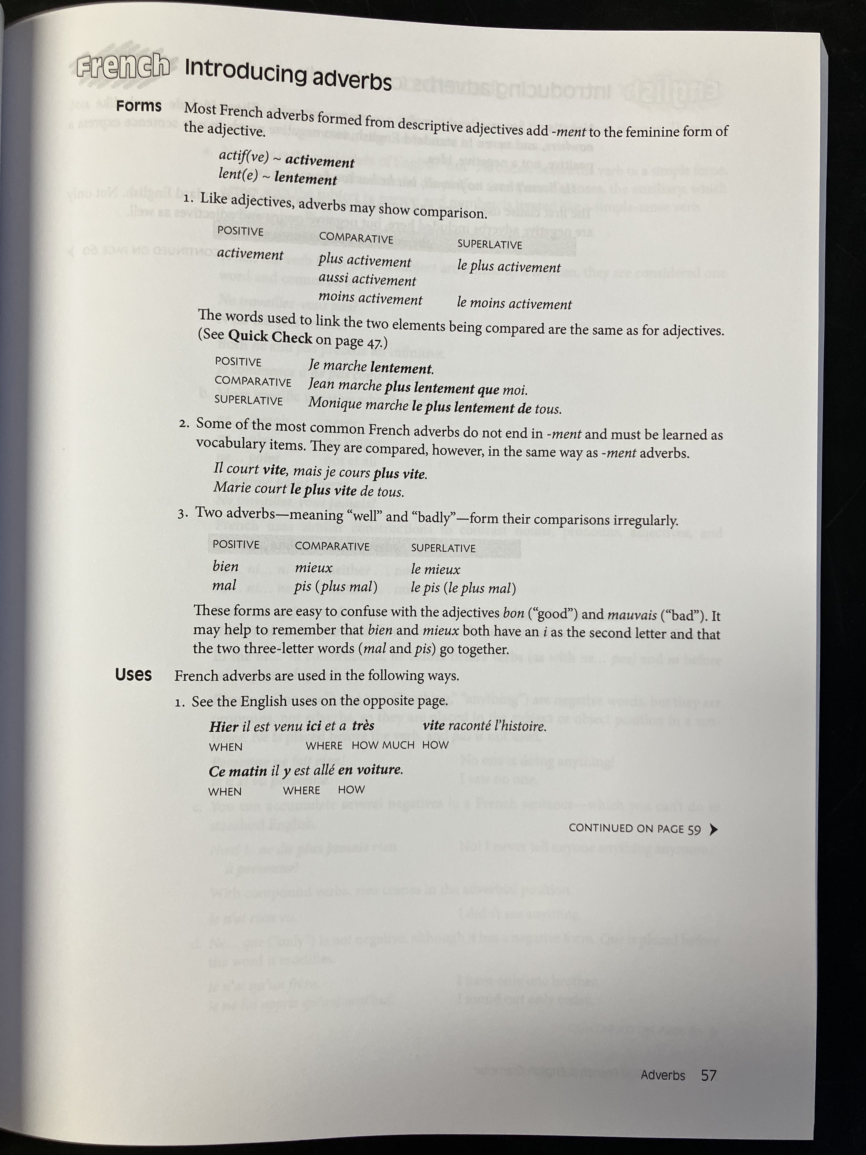 Side By Side - French & English Grammar